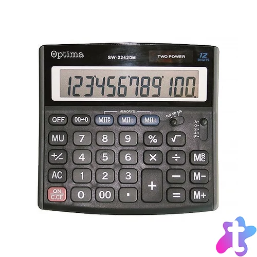 Számológép asztali OPTIMA SW-2242DM 12 digit