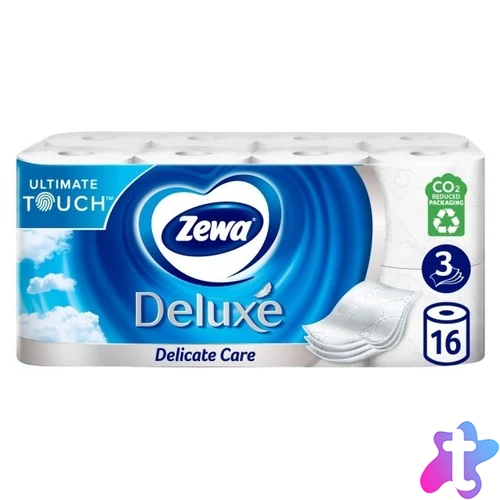 Toalettpapír 3 rétegű 16 tekercs/csomag Zewa Deluxe Pure White