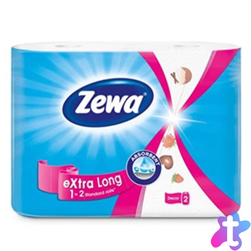 Háztartási kéztörlő tekercses 2 rétegű 2 tekercses 70 lap Zewa Premium Extra Long