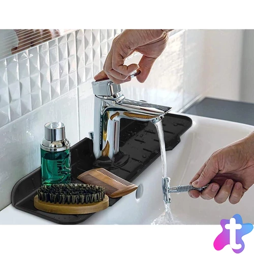 Mosogatószer és szivacs tartó - 38 x 15 cm - szürke