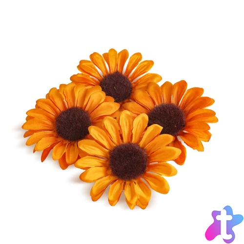 Őszi dekoráció - napraforgó - 3 féle - 4 db / csomag