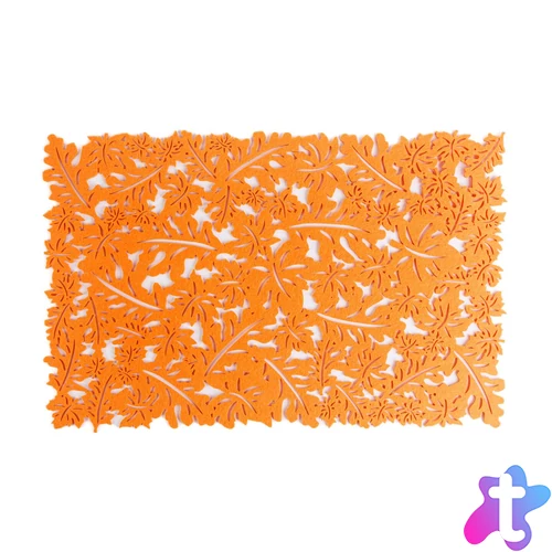 Őszi dekoráció - alátét - filc, narancssárga - 44,5 x 28,5 cm
