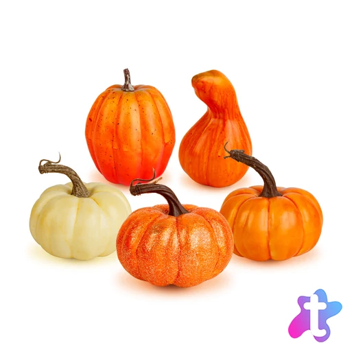 Őszi dekoráció - tök - 6 féle - műanyag