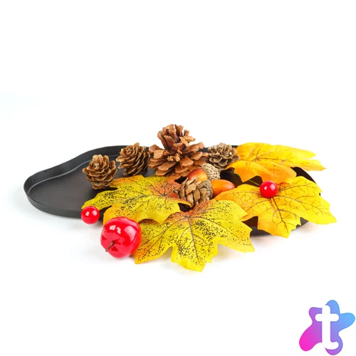 Őszi dekoráció - falevél, toboz, tök szett - 4 féle