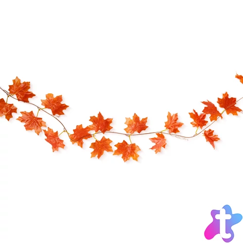 Őszi dekoráció - falevél girland - 240 cm