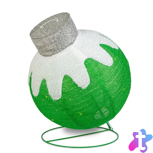 Világító dekoráció - gömbdísz - 60 LED - 60 x 83 cm - zöld - 100-200V AC