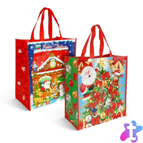 Karácsonyi ajándéktáska - 35 x 39 x 18 cm - 2 féle