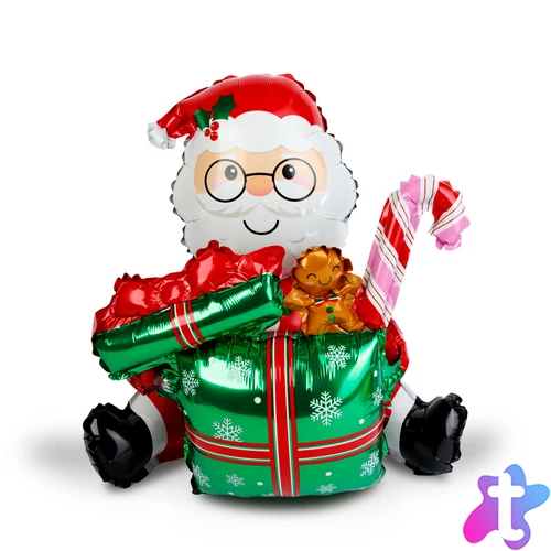 Karácsonyi lufi - Mikulás - 60 x 65 cm