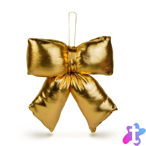 Masni dekoráció - csillogó arany - 21 x 19 cm