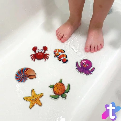 Öntapadós csúszásgátló - tengeri motívumok - 6 db / csomag