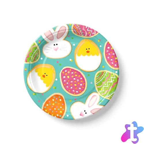 Húsvéti papírtányér - 23 cm - 8 db / csomag