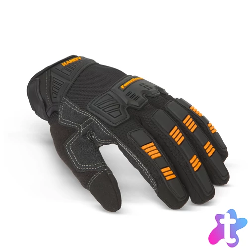 Munkavédelmi kesztyű, "XL", PVC betét, érintőképernyős ujjbegy