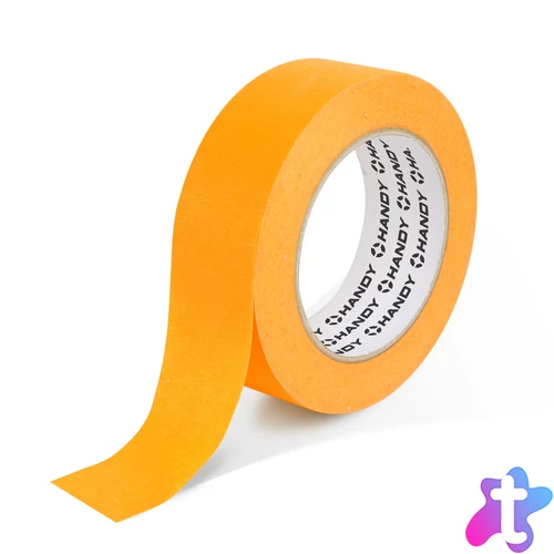 Maszkolószalag - vízbázisú - 50 m x 24 mm - narancssárga - kültéri, hőálló