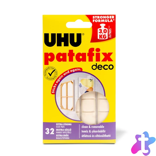 UHU Patafix homedeco, fehér gyurmaragasztó , 32 db / csomag