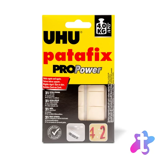UHU Patafix PROPower, fehér gyurmaragasztó, 21 db / csomag