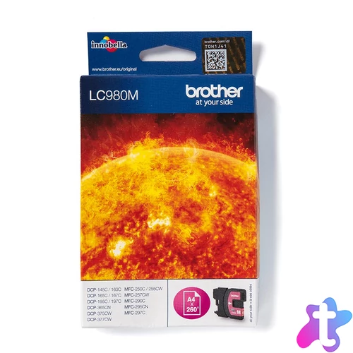Brother LC980M tintapatron 1 db Eredeti Magenta
