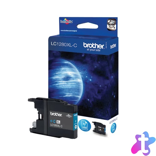 Brother LC1280XLC tintapatron 1 db Eredeti Nagy (XL) kapacitású Cián