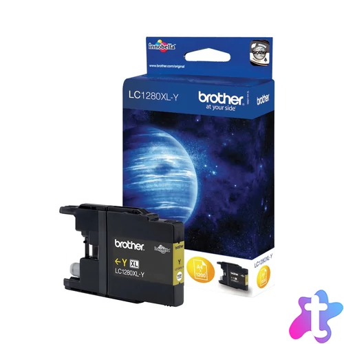 Brother LC1280XLY tintapatron 1 db Eredeti Nagy (XL) kapacitású Sárga