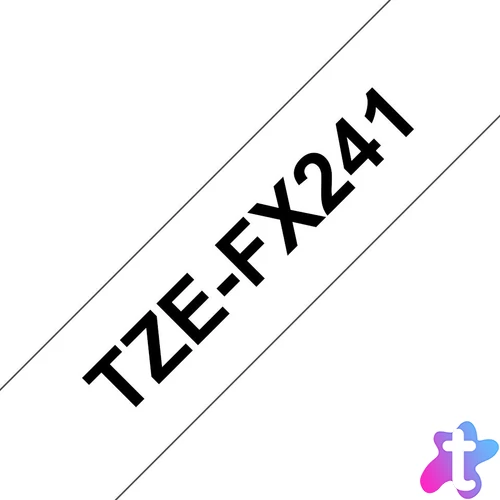 Brother TZE-FX241 címkéző szalag Fehéren fekete TZ