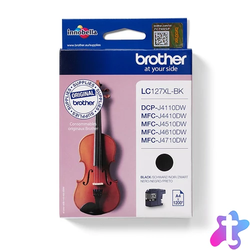 Brother LC127XLBK tintapatron 1 db Eredeti Extra (szuper) kapacitású Fekete