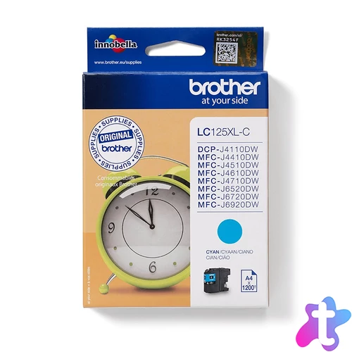 A szakszerűen megtervezett, eredeti Brother LC125XLC tintapatron-csomag tökéletesen összhangban működik a Brother nyomtatók széles választékával. Segít csökkenteni nyomtatási kiadásait, miközben kimagasló eredményeket érhet el vele. Függetlenül attól, hog