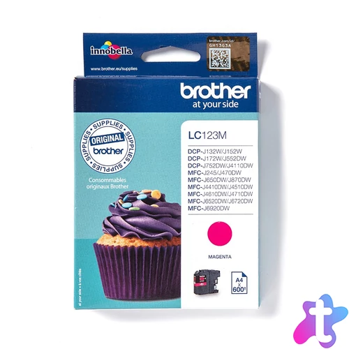 Brother LC123M tintapatron 1 db Eredeti Magenta