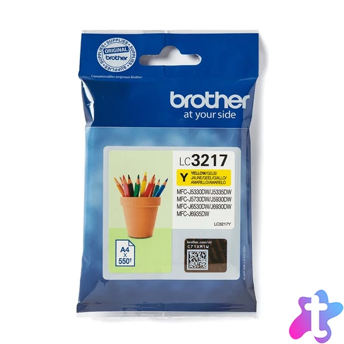 Brother LC3217Y tintapatron 1 db Eredeti Sárga