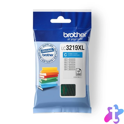 Brother LC3219XLC tintapatron 1 db Eredeti Nagy (XL) kapacitású Cián