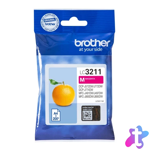 Brother LC3211M tintapatron 1 db Eredeti Standard teljesítmény Magenta