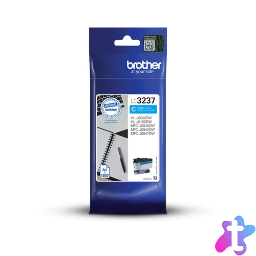 Brother LC3237C tintapatron 1 db Eredeti Standard teljesítmény Cián
