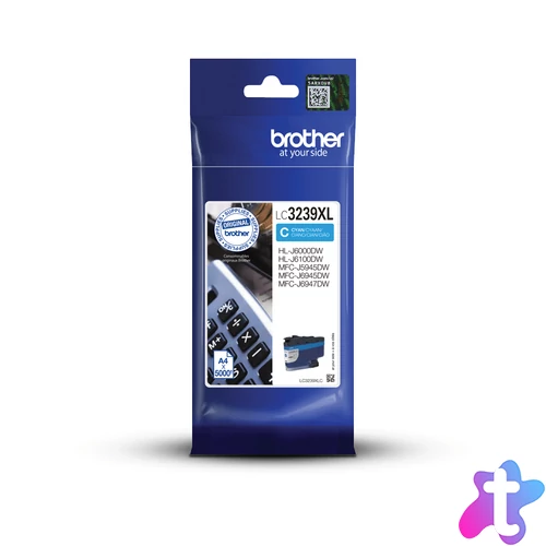 Brother LC3239XLC tintapatron 1 db Eredeti Nagy (XL) kapacitású Cián