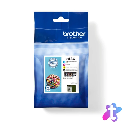 Brother LC424VAL tintapatron 4 db Eredeti Fekete, Cián, Magenta, Sárga