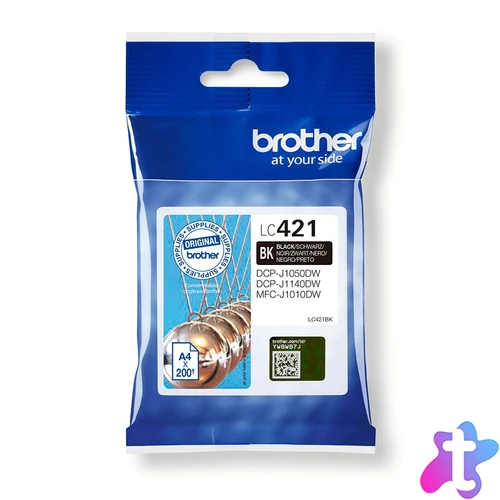 Brother LC421BK tintapatron 1 db Eredeti Fekete