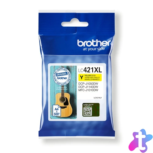Brother LC-421XLY tintapatron 1 db Eredeti Nagy (XL) kapacitású Sárga