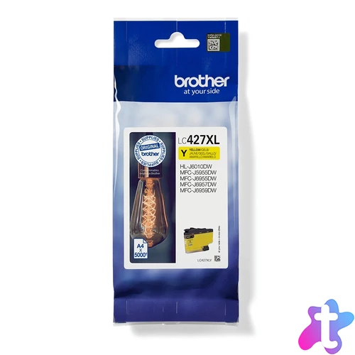 Brother LC-427XLY tintapatron 1 db Eredeti Nagy (XL) kapacitású Sárga