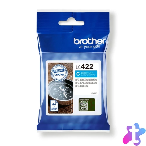 Brother LC422C tintapatron 1 db Eredeti Cián