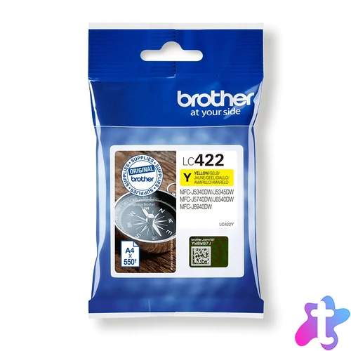 Brother LC-422Y tintapatron 1 db Eredeti Sárga