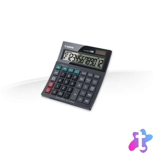Canon AS-220RTS számológép Asztali Kijelző kalkulátor Fekete