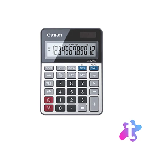 Canon LS-122TS számológép Asztali Kijelző kalkulátor Szürke