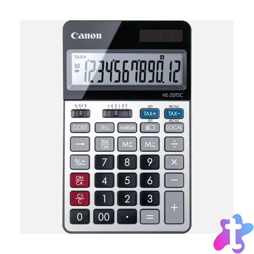 Canon HS-20TSC számológép Asztali Pénzügyi számológép Fekete, Ezüst
