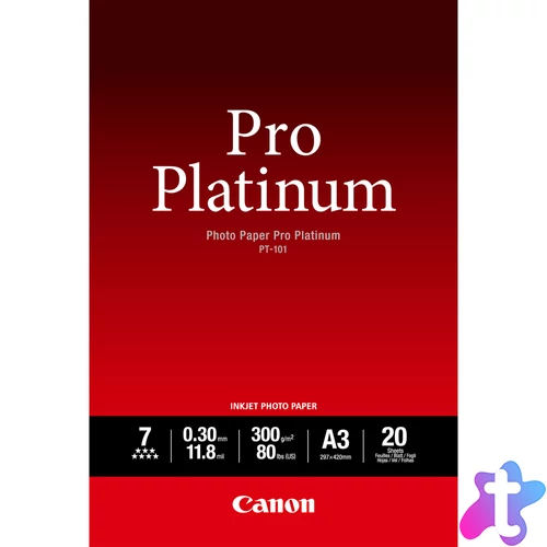 PHOTO PAPER PRO PLATINUM PT-101 A3 20SH