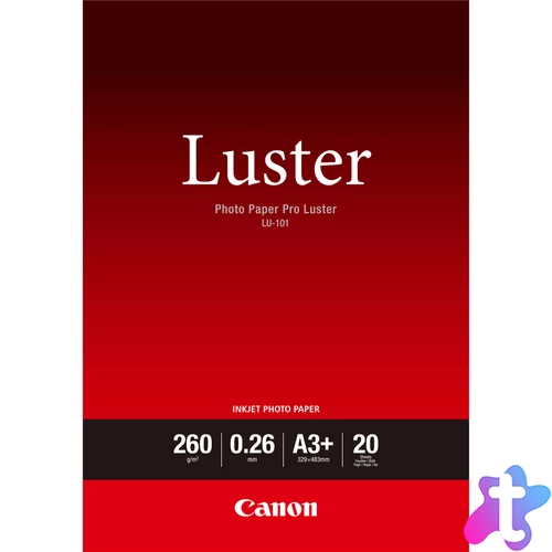 LU-101 A3+ 20 SHEETS LUSTER PAPER