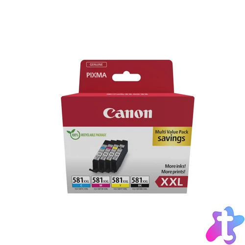 Canon 1998C007 tintapatron 4 db Eredeti Fekete, Cián, Magenta, Sárga