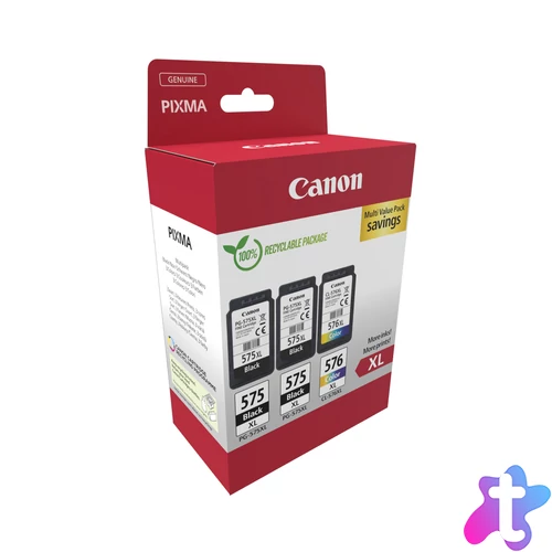 Canon 5437C004 tintapatron 3 db Eredeti Nagy (XL) kapacitású Fekete, Cián, Magenta, Sárga