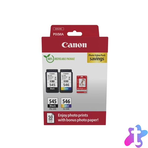 Canon 8287B008 tintapatron 2 db Eredeti Fekete, Cián, Magenta, Sárga