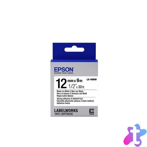 Epson LK-4WBW címkéző szalag Fehéren fekete