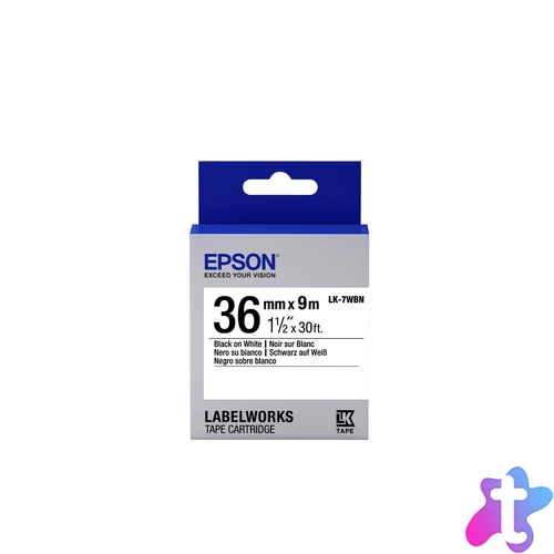 Epson LK-7WBN címkéző szalag Fehéren fekete
