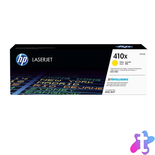 HP 410X nagy kapacitású sárga eredeti LaserJet tonerkazetta