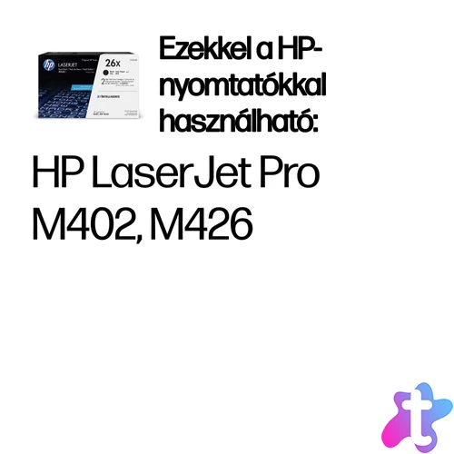 HP 26X 2 darabos nagy kapacitású fekete eredeti LaserJet tonerkazetta