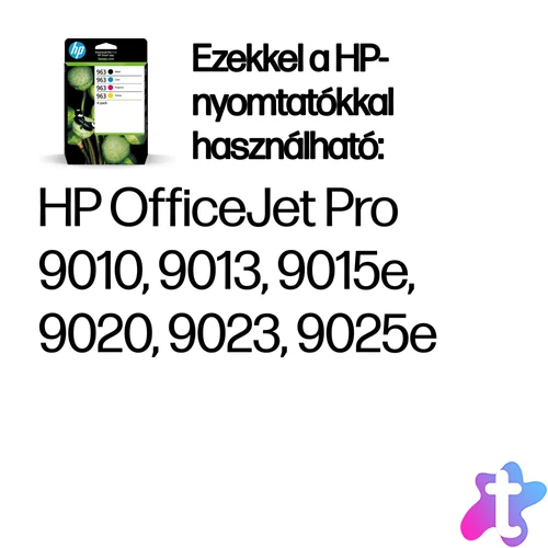 HP 963 4 darabos fekete/cián/bíbor/sárga eredeti tintapatroncsomag